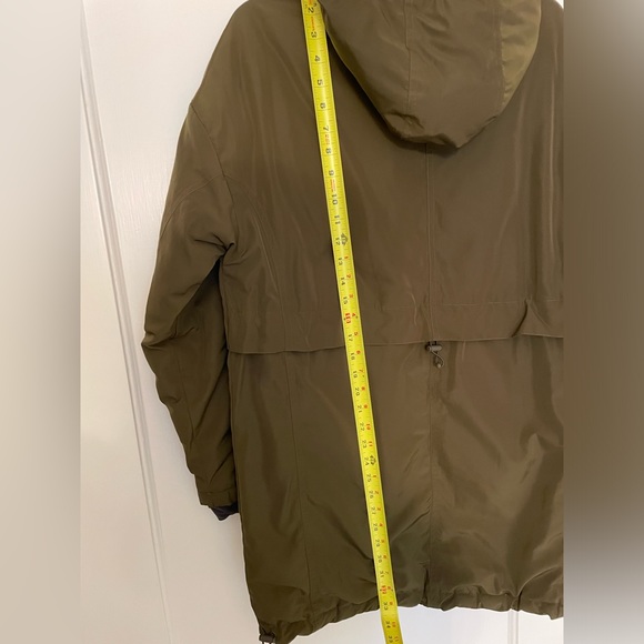 Athleta Vortex reversible down parka quilted jacket green, size XS - Picture 10 of 16